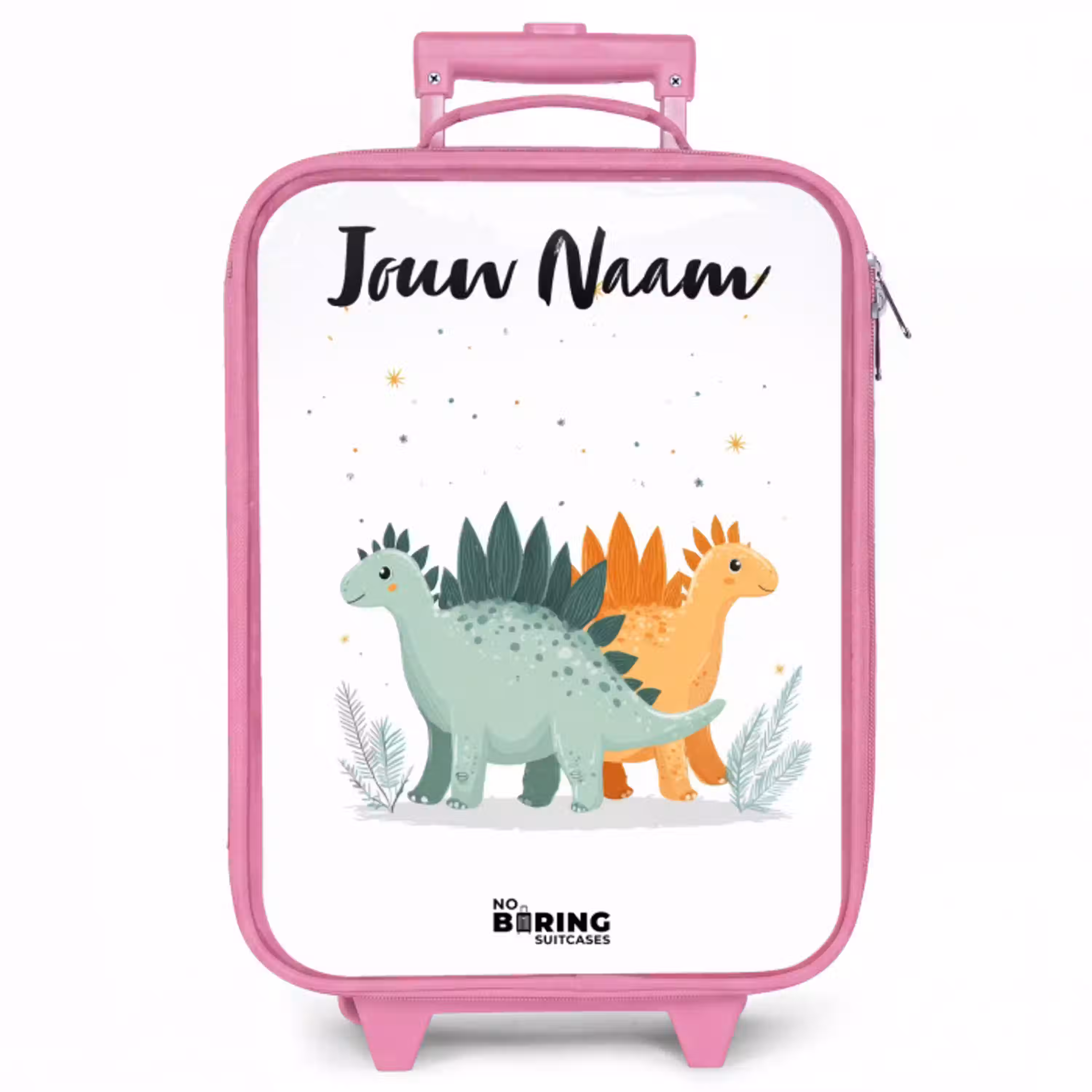 Dinos - Dieren - Sterren Kinderkoffer - Roze klein -zzz_website3d