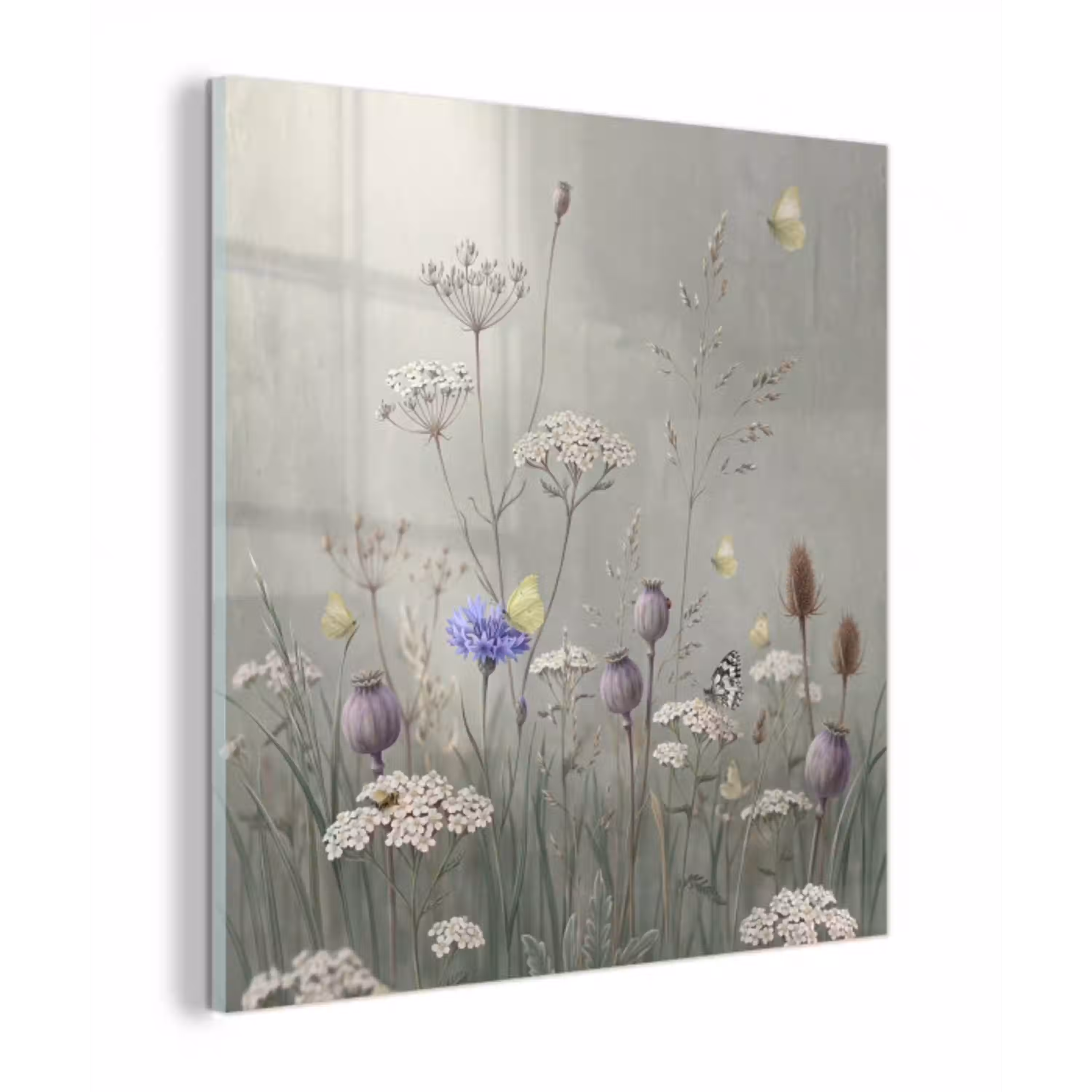 Vlinders - Wildbloemen - Illustratie - Kleurrijk plexiglas 5mm klein -z3d