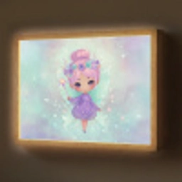 Fee - Paars - Glinsters Light Box met batterij (Wandlamp) middel -z3d_website