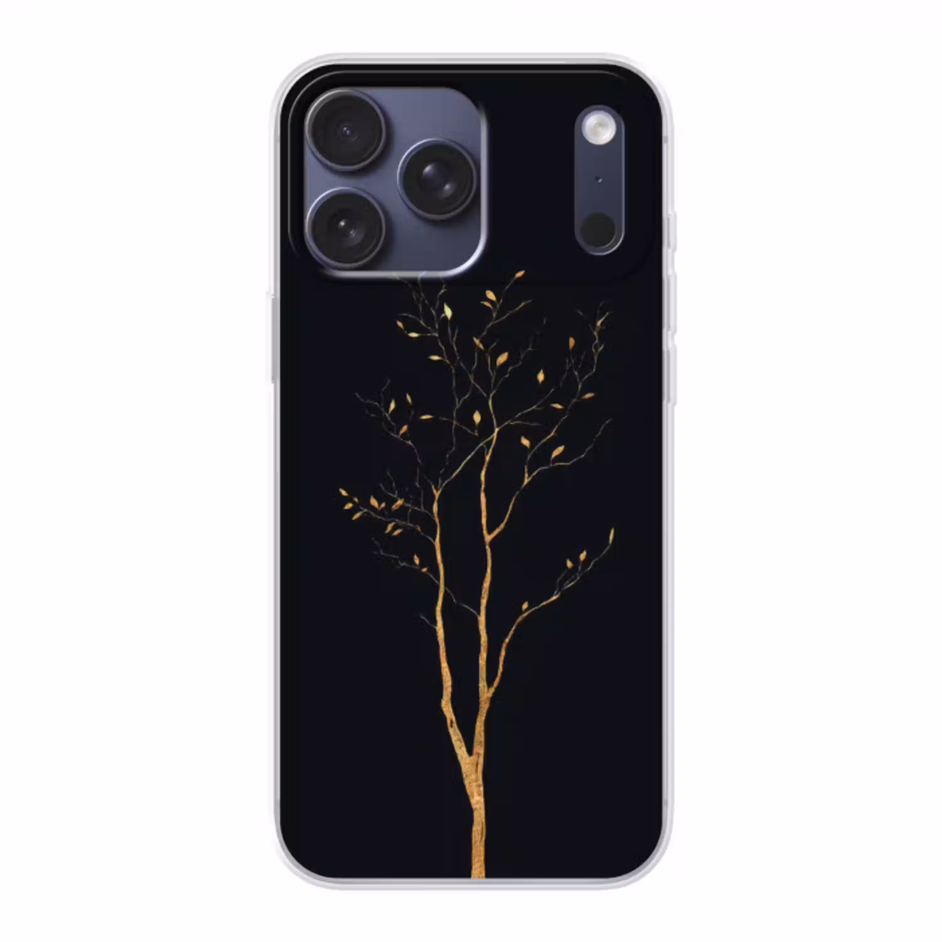 Takken - Blaadjes - Zwart Telefoonhoesje iPhone 17 Pro Max klein -3d