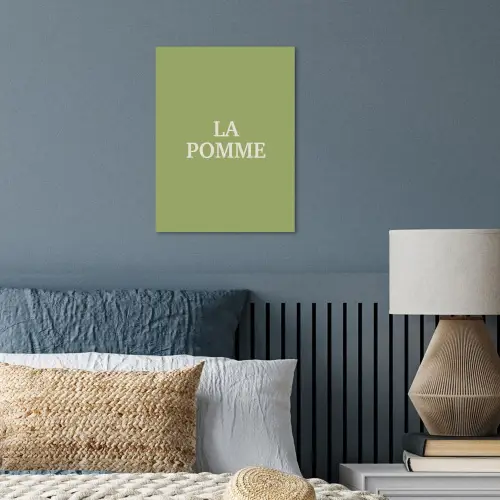 Appel - Groen - Minimalistisch poster papier klein -sfeer2