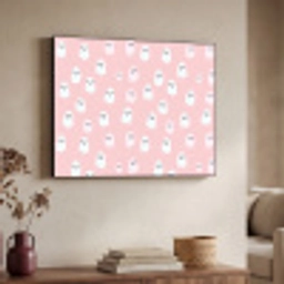 Spookjes - Patroon - Roze Textielframe zwart klein 947 -sfeer3