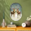 Kerstmagie - Winterwoud - Rendier Wandcirkel Ovaal Forex klein -sfeer2