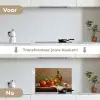 Tomaten - Olijfolie - Stilleven keuken achterwand spatscherm klein -voor_na_NL