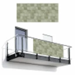 Vlakken - Rustiek - Groen Balkonbeschermer Duitsland klein 596 -3d