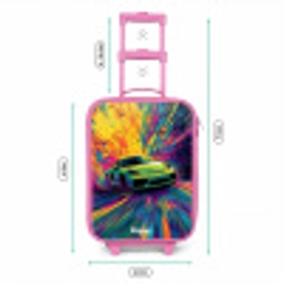 Sportwagen - Explosie - Kleurrijk - Verfstrepen Kinderkoffer - Roze klein -productfoto_formaten
