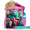 Zachte en bolle monsters Kinderrugzak - Roze middel -inhoud_NL