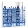 Aquarel - Grachtenpanden - Delfts - Blauw plexiglas 5mm klein -zzzproduct_nieuw