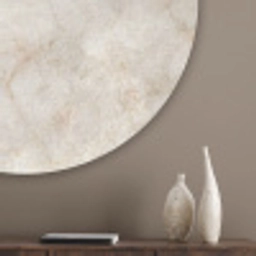 Lichtbeige - Goudbruine Nerven - Marmer Akoestische PET Vilt - Rond klein 838 -sfeer5_closeup