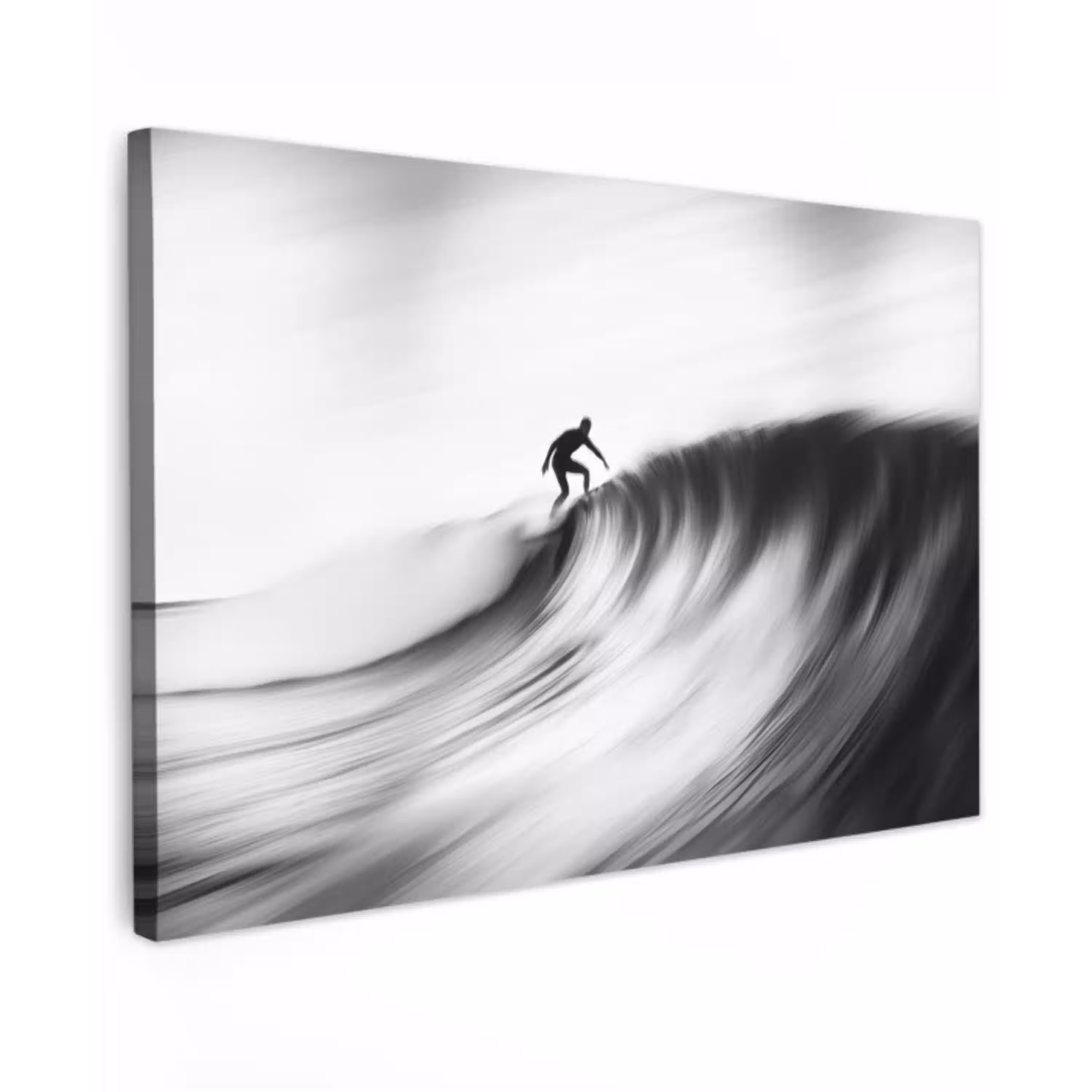 Surfer - Golf - Vervaagd - Zwart canvas 2cm klein -z3d