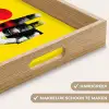 Hand - Rode cirkel - Geel Dienblad Rechthoek middel -USP_HandgreepNL