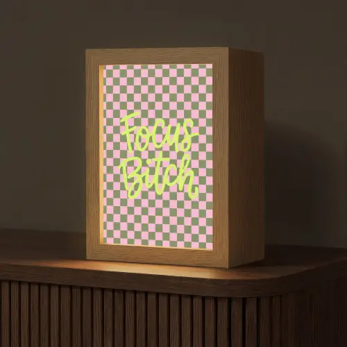 Focus - Vakken - Roze Light Box met kabel (Tafellamp) klein -z3d_website