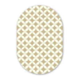 Symmetrisch - Motief - Beige Wandcirkel Ovaal Aluminium middel 839 -3d