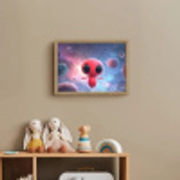 Buitenaards wezen - Rood - Planeten Light Box met batterij (Wandlamp kind) middel -sfeer2_kind