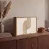 Symmetrische bocht - Koperkleurig Light Box met batterij (Wandlamp) middel -sfeer2