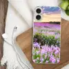 Lavendel - Bloemen - Zonsondergang - Paars - Weide Apple iPhone 16 klein -sfeer1