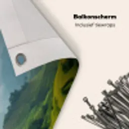 Rijstvelden - Bergen - Groen - Natuur Balkonbeschermer Duitsland klein -closeup_NL