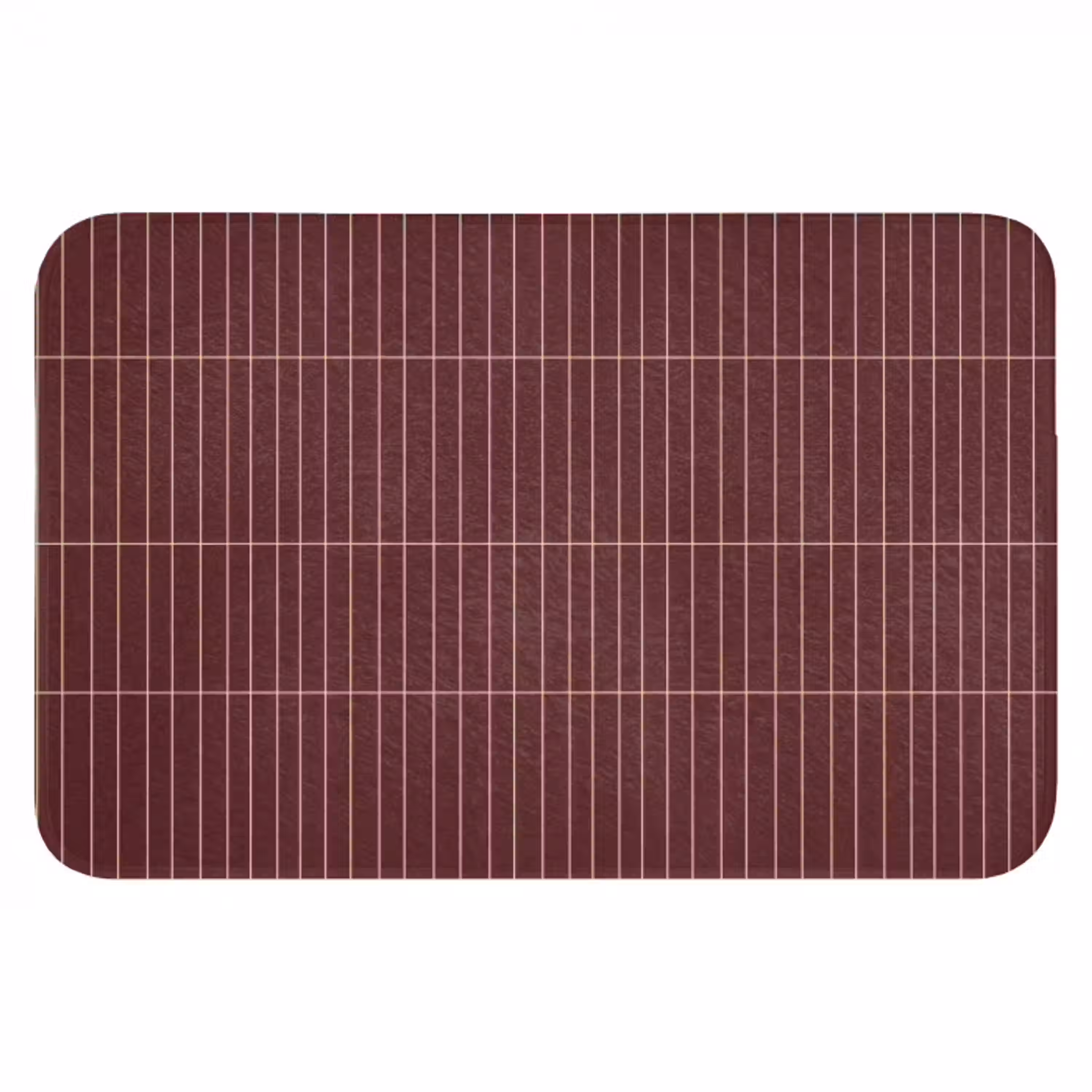 Lijnen - Patroon - Bordeaux WCmat klein 1009 -3d
