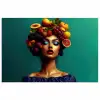 Vrouw - Hoodtooi - Tropisch - Fruit - Druiven poster papier klein -3d