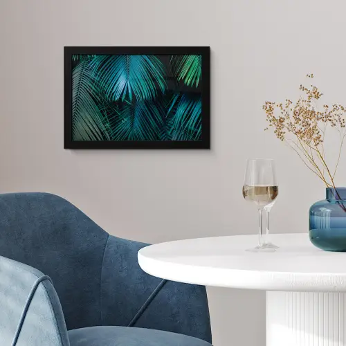 Palmblad - Tropisch - Natuur - Jungle fotolijst zwart zonder passe partout klein -sfeer4