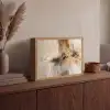 Modern - Bruin - Abstract - Beige Light Box met batterij (Wandlamp) middel -sfeer2