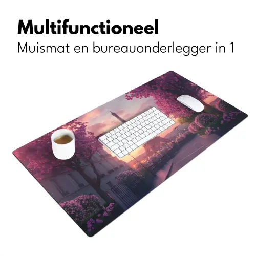 Eiffeltoren - Parijs - Roze Muismat XXL klein -sfeer4