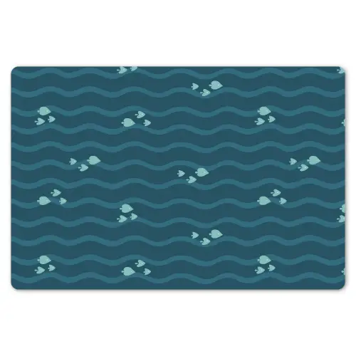 Zee - Donkerblauw - Golf - Vis Placemat vinyl groot 368 -zzsfeer1_Kitchenyeah-website