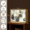 Minimalistisch - Cirkels - Penseelstreken - Beige Light Box met batterij (Wandlamp) middel -USP_websiteoverzichtNL