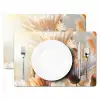 Vlinder - Bloem - Oranje Placemat vinyl groot -zzsfeer2_Kitchenyeah-website