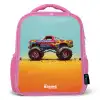 Monstertruck met Graffiti Print in het Zand Kinderrugzak - Roze middel -3d