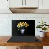 Geel - Tulpen - Vaas - Bloemen keuken achterwand spatscherm klein -sfeer2
