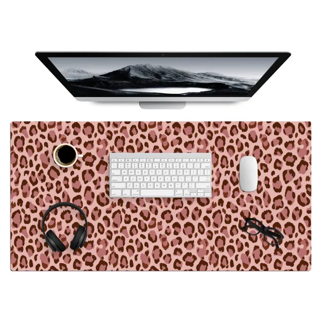 Desk Mat - Leopard - Pattern - Pink