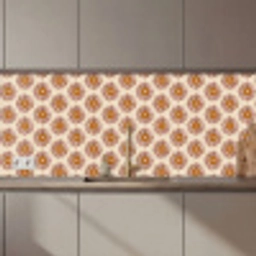 Patroon - Retro - Bruin keuken achterwand 2 middel 871 zz_3dshopping