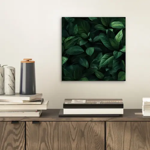 Bladeren - Ovaal - Groen - Nerven aluminium wit klein -sfeer1