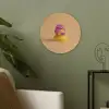 Badeend - Handdoek - Kleurrijk Akoestische PET Vilt - Rond klein -sfeer2