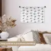 Bloemen - Patroon - Zwart - Wit Wandkleed katoen klein 269 -sfeer1
