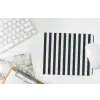 Verticale strepen - Blauw - Crème muismat rubber klein 262 -witbureau