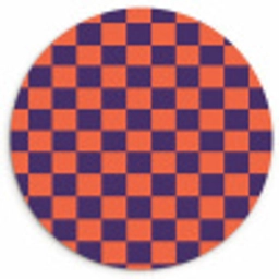 Patroon - Klassiek - Paars Wandcirkel kunststof plaat 5mm dik klein 188 -3d
