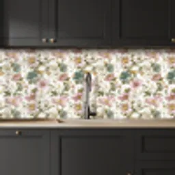 Bloemen - Patroon - Pastel keuken achterwand 2 middel 871 -sfeer1