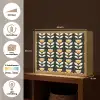 Retro - Bloem - Zwart - Okergeel Light Box met batterij (Wandlamp) middel 907 -USP_websiteoverzichtNL