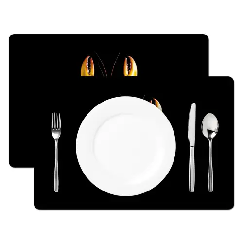 Kreeft - Geel - Stippen - Effen Placemat vinyl groot -zzsfeer2_Kitchenyeah-website