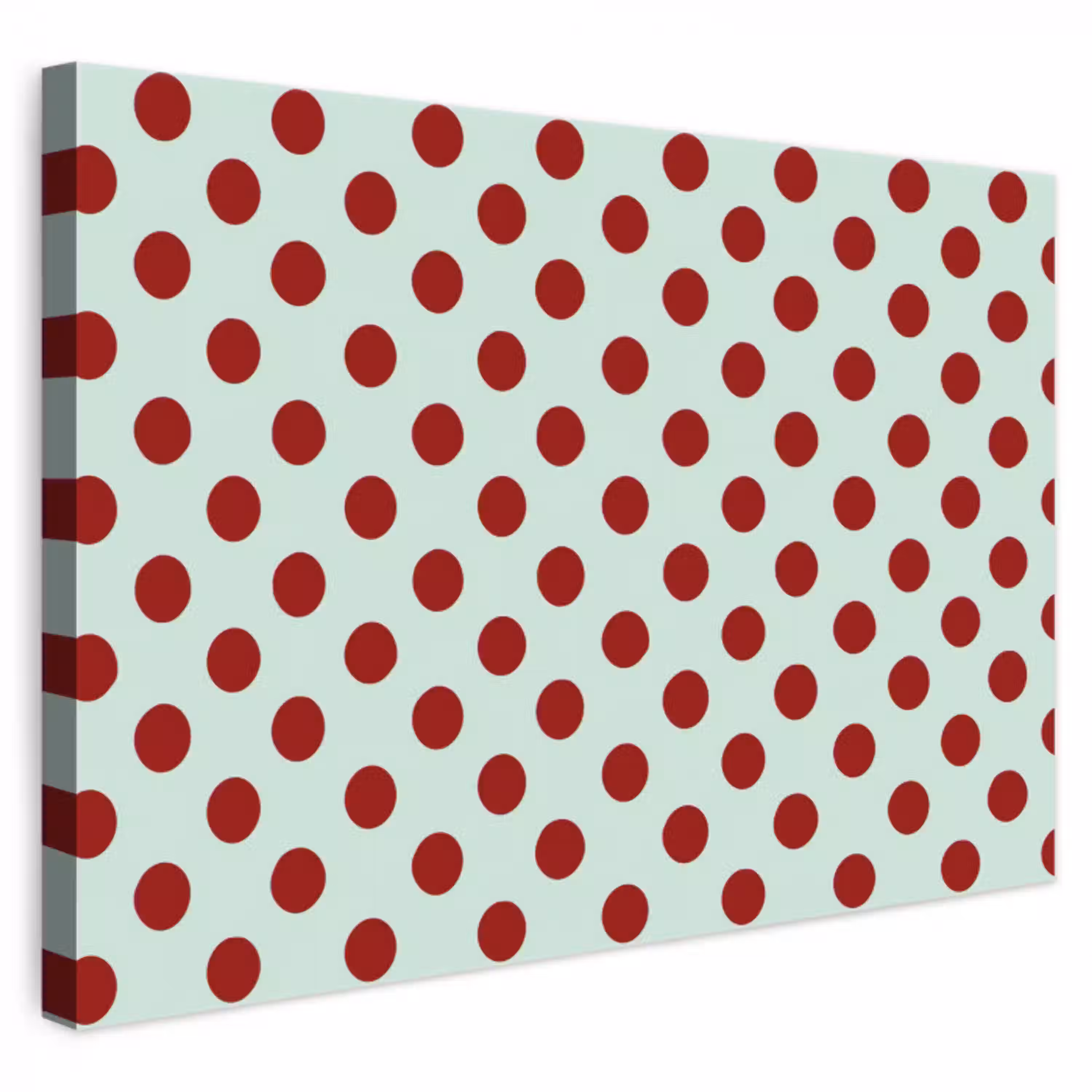 Polka - Dots - Rood canvas 2cm klein 34 -3d