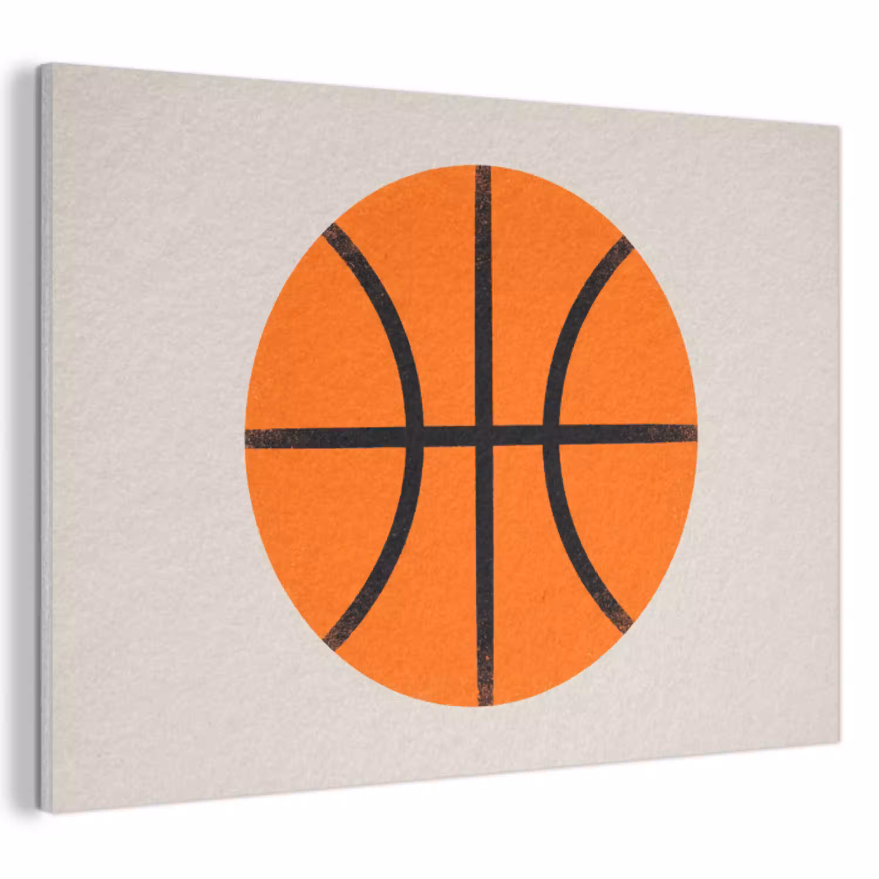 Basketbal - Bal - Sport - Illustratie - Oranje PET vilt klein -3d
