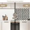 Klassiek - Stippen - Zwart keuken achterwand 2 middel 871 -voor-na2_NL