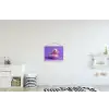 Disco - Eend - Paars textielposter latten blank klein -kinderkamer