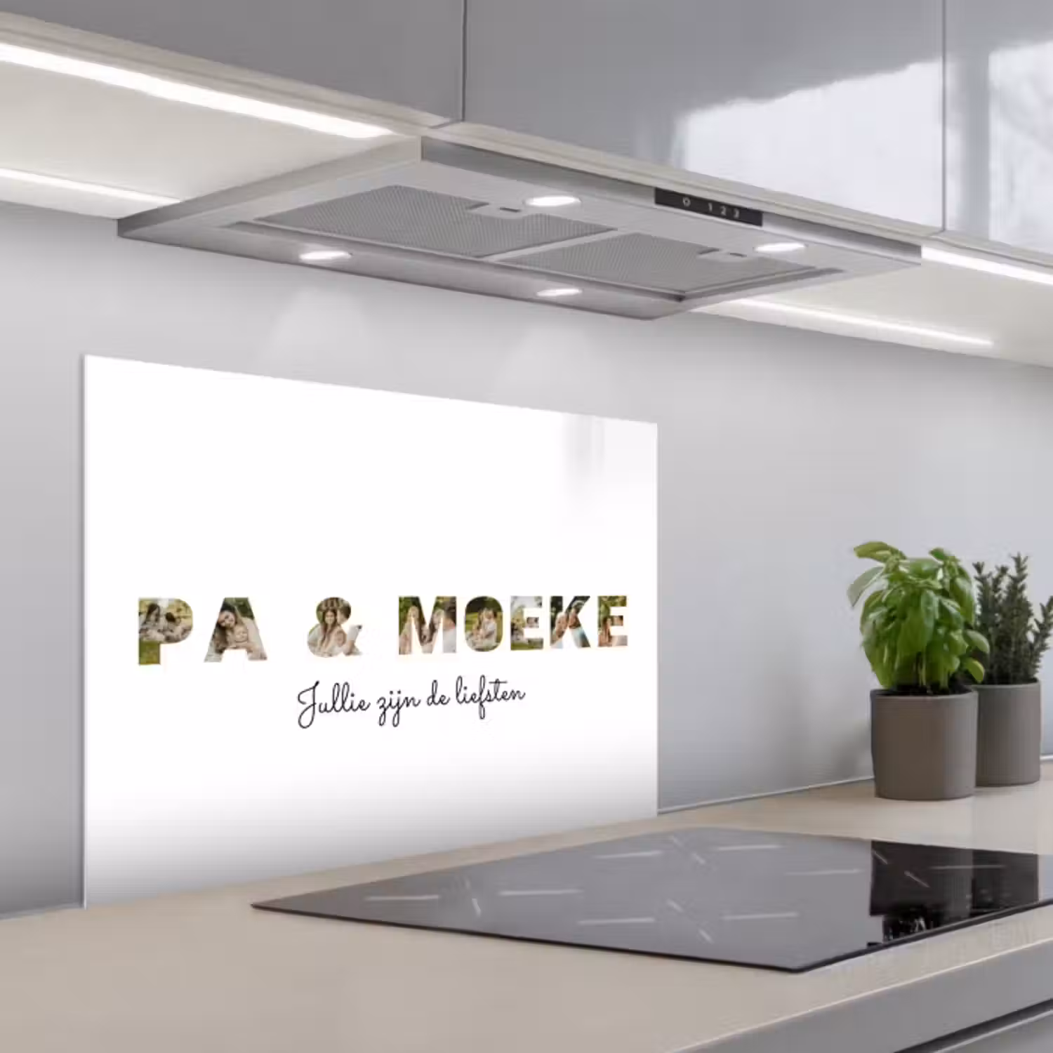 Gepersonaliseerd spatscherm - Pa & Moeke - Lettercollage
