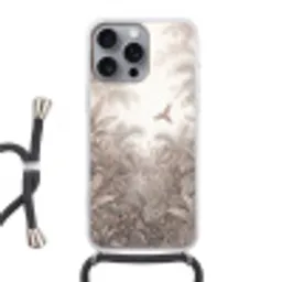 Papagaai - Jungle - Tropisch Hoesje iPhone 16 Pro Max met koord klein -3d