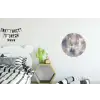 Penseelstreken - Schilderij - Beige Wandcirkel aluminium klein -kinderkamer