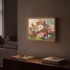 Vrolijk boeket - Dynamisch - Subtiele kleurspatten Light Box met batterij (Wandlamp) middel -sfeer1