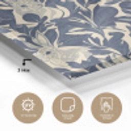 Hazen - Bladeren - Patroon - Blauw - Beige plexiglas 5mm klein 11 -sfeer2